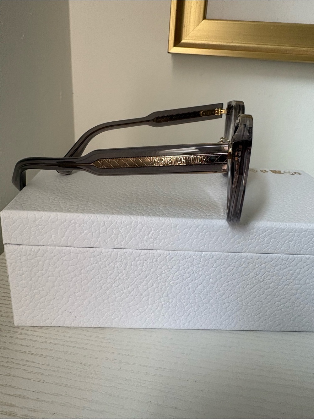 Christian DIOR Women's Translucent Gray Cat-Eye Optical Glasses NWOT - Picture 3 of 6